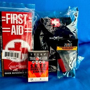 First aid bag with guide and extras